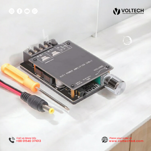 Wuzhi Audio ZK-502C + App HiFi Wireless Bluetooth 5.0 TPA3116 Digital Power Amplifier Board – Compact &amp; Powerful Audio Solution!
