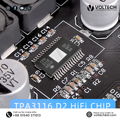 Wuzhi Audio ZK-502T + App Bluetooth Amplifier Board – 50W x 2, Treble &amp; Bass Control | Voltech Electronics