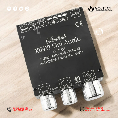 XINYI Sini Audio XY-T50H + App (50W + 50W Stereo) + App Support (TPA 3116D2) | Voltech Electronics