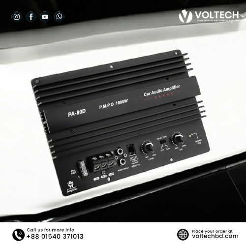 PA80D Car Amplifier 1000W – High Power Audio Performance | Voltech Electronics