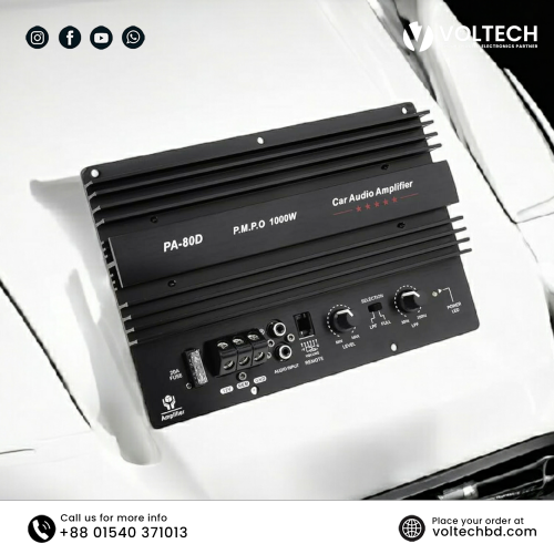 PA80D Car Amplifier 1000W – High Power Audio Performance | Voltech Electronics