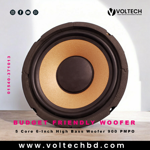 5 Core 6-Inch High Bass Woofer 900 PMPO – Affordable Car Audio Upgrade