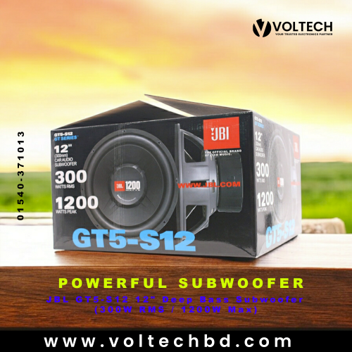 JBL GT5-S12 12&quot; Deep Bass Subwoofer (300W RMS / 1200W Max) | Voltech Electronics