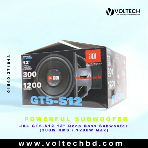 JBL GT5-S12 12&quot; Deep Bass Subwoofer (300W RMS / 1200W Max) | Voltech Electronics