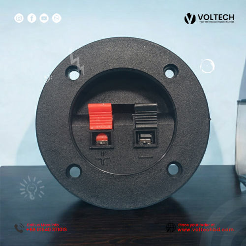 Round Speaker Wire Terminal (Spring Type) – High-Quality Speaker Connector | Voltech Electronics
