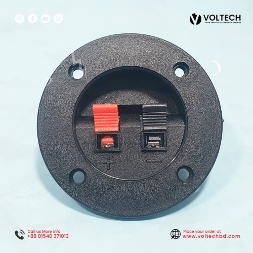 Round Speaker Wire Terminal (Spring Type) – High-Quality Speaker Connector | Voltech Electronics