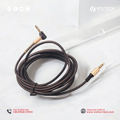 HiFi 3.5mm AUX Male to Male Cable (6 Feet) – Premium Audio Cable at Voltech Electronics