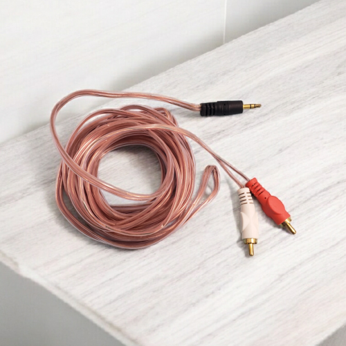 3.5mm to Dual RCA Audio Cable – High-Quality Stereo Audio Connection for Phones, PCs, and Amplifiers