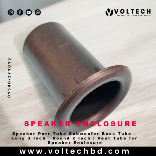 Speaker Port Tube Subwoofer Bass Tube – Long 3 Inch | Round 2 Inch | Vent Tube for Speaker Enclosure