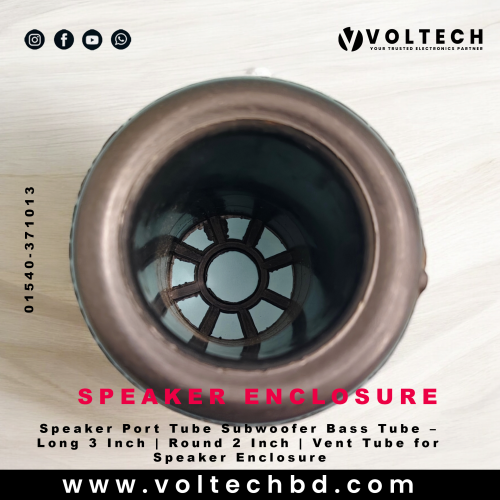 Speaker Port Tube Subwoofer Bass Tube – Long 3 Inch | Round 2 Inch | Vent Tube for Speaker Enclosure