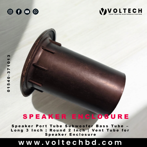 Speaker Port Tube Subwoofer Bass Tube – Long 3 Inch | Round 2 Inch | Vent Tube for Speaker Enclosure